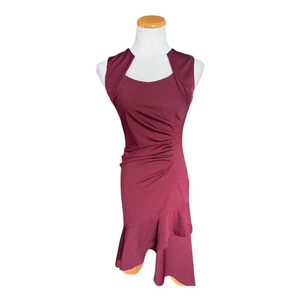 NWT Womens Grace Karin Burgundy Retro 1950s Inspired Cocktail Dress - Sz S